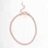Bracciale a maglia piatta serpente in acciaio inossidabile larghezza 3 mm per donne ragazze catena a maglia spina di pesce regolabile 4 colori