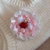 Bow Decor Mini Hat Lace Trim Lolita Headdress Elegant Bow Hairpin  For Women