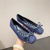 Spring Summer Fashion Ballet Flats Women Single Shoes Black Blue Soft Comfortable Big Size 41