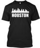 Houston Tx Skyline T-Shirt Made In the USA Size S To 5XL
