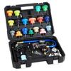 Coolant Pressure Tester Kit, 47Pcs Radiator Vacuum Refill Kit with 3 Metal Adapters, Universal Fit, Automotive Cooling System Pressure Tester Tool,