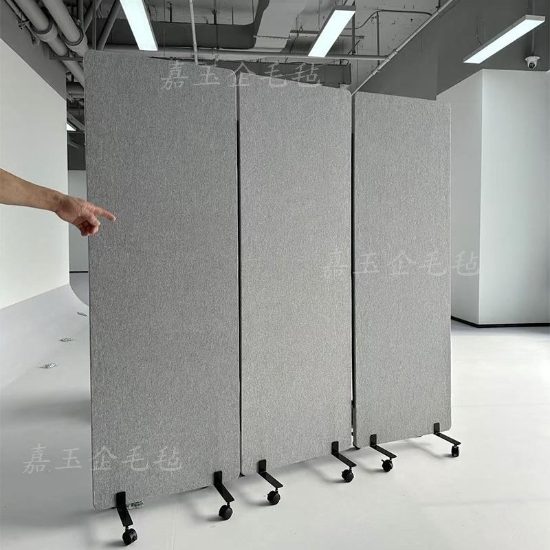 3 Panels Freestanding Partition Room Dividers Soundproof Privacy Panels Folding Room Divider for Office Room Restaurant Hospital