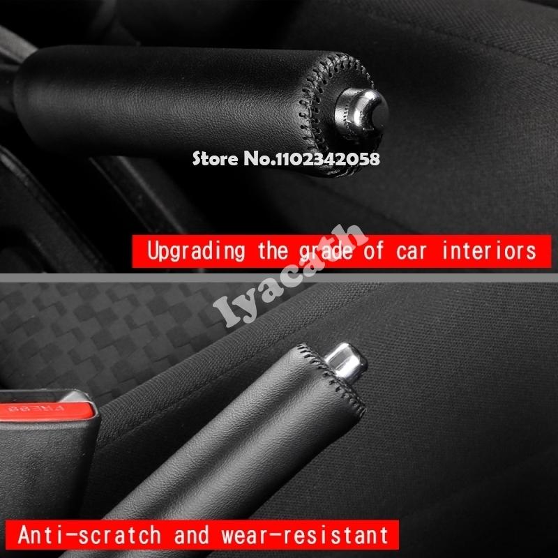 For Suzuki Jimny Nomade 2025 2026 Interior Leather handbrake cover four-wheel drive gear shift hood LHD gear head knob cover
