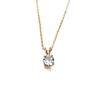 Gold-Plated Classic Four-Prong Zircon Diamond Necklace - Versatile Women's Collarbone Chain