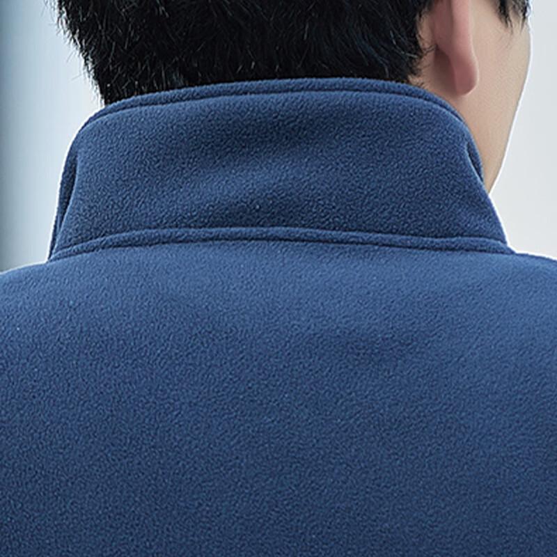 JEEP SPIRIT Men's Stand-Collar Fleece Cardigan Jacket