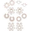 Lcolyoli 6 Pair Dummy Comforter Piercing Jewelry Adjustable Clip Nipple Ring Stainless Steel Non-Piercing Nipple for Women