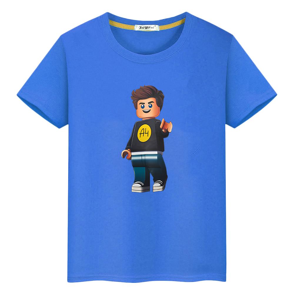 Vlad A4 Print T-Shirt für Kinder Jungen 10 Jahre Tops 100% Baumwolle T-Shirts Merch A4 Lamm Anime Kurz Pride T-Shirt Y2K One Piece Mädchen Kleidung