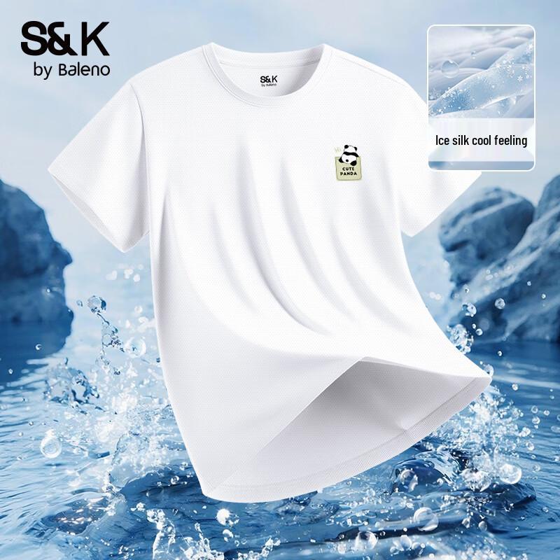 Baleno Men s Ice-Feel Loose-Fit T-Shirt L