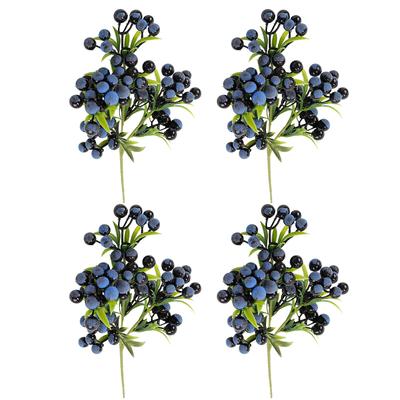 Christmas Berry Branches 3 Forks Simulation Foam Berry Picks Home Decoration