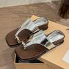 Thick-soled heel cover toe cool slippers women's summer wear 2025 new models with skirts beach sandals flip-flops
