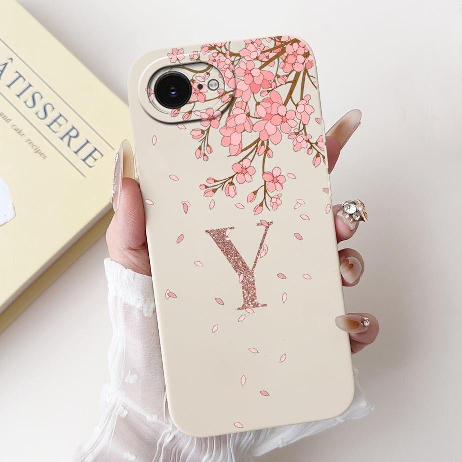 For Apple iPhone 16E 5G Case 2025 New A-Z Crown Letters Cover Soft TPU Len Protective Phone Case For iPhone SE 4 iPhone16e Shell