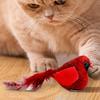 Interactive Bird Cat Toy Squeaky Simulated Teaser Wand Chirping Bird Interactive Toy For Enrichment Travel Playtime Home Keeping