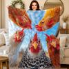 Chicken Print Throw Blanket Quirky Farm Animal Cozy Sofa Bed Camping Office Travel Blanket Gift Machine Washable