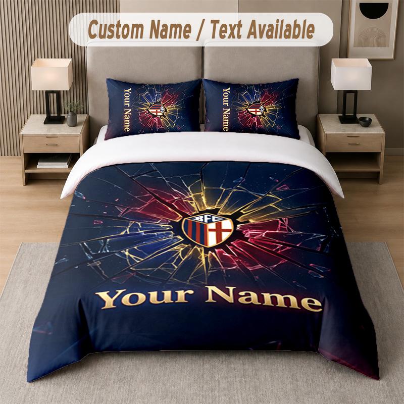 Bologna FC Design Bedding Set Custom Text 1 Duvet Cover & 2 Pillow Cases