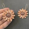 Bohemian Style Fashion Sunflower Drop Earrings for Women Engagement Weddings Flower Dangle Earrings