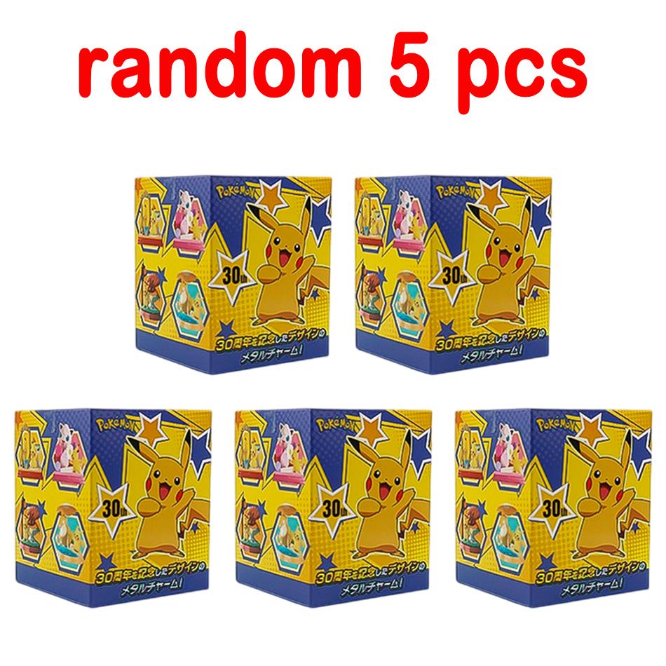 1-6pcs Pok É Mon Blind Box 30th Anniversary Commemorative Edition Pikachu Anime Models Desktop Decorations Pok É Mon Toys Gifts