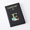 Husă pentru pașaport din piele imprimată cu litere Bărbați Femei Suport pentru pașaport Clip pentru bilet de avion Huse pentru pașapoarte Suport pentru identitate Suport card de credit
