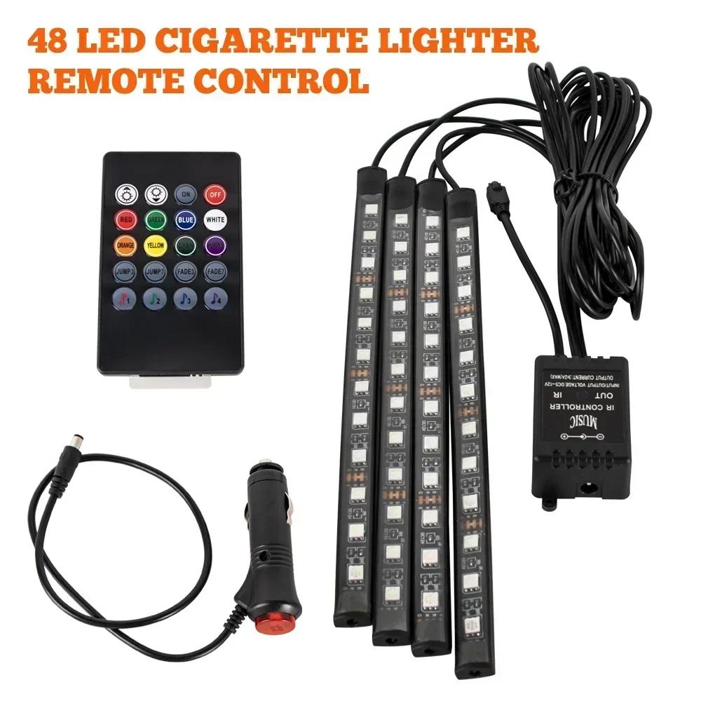 Car  Atmosphere RGB Strip LED Light Bar Lights USB APP With Remote Control Music Rhythm Flashing LampsInterior Car Decorative