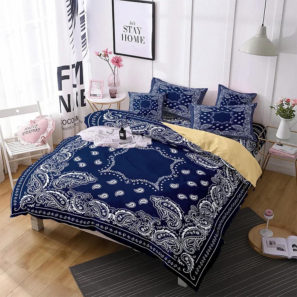 

Print Bohemian Mandala Comforter Cover Super Comfortable Microfiber Fabric Bedroom Beddidng Set Datura Duvet Cover+Pillowcases EU Twin(135x200cm)