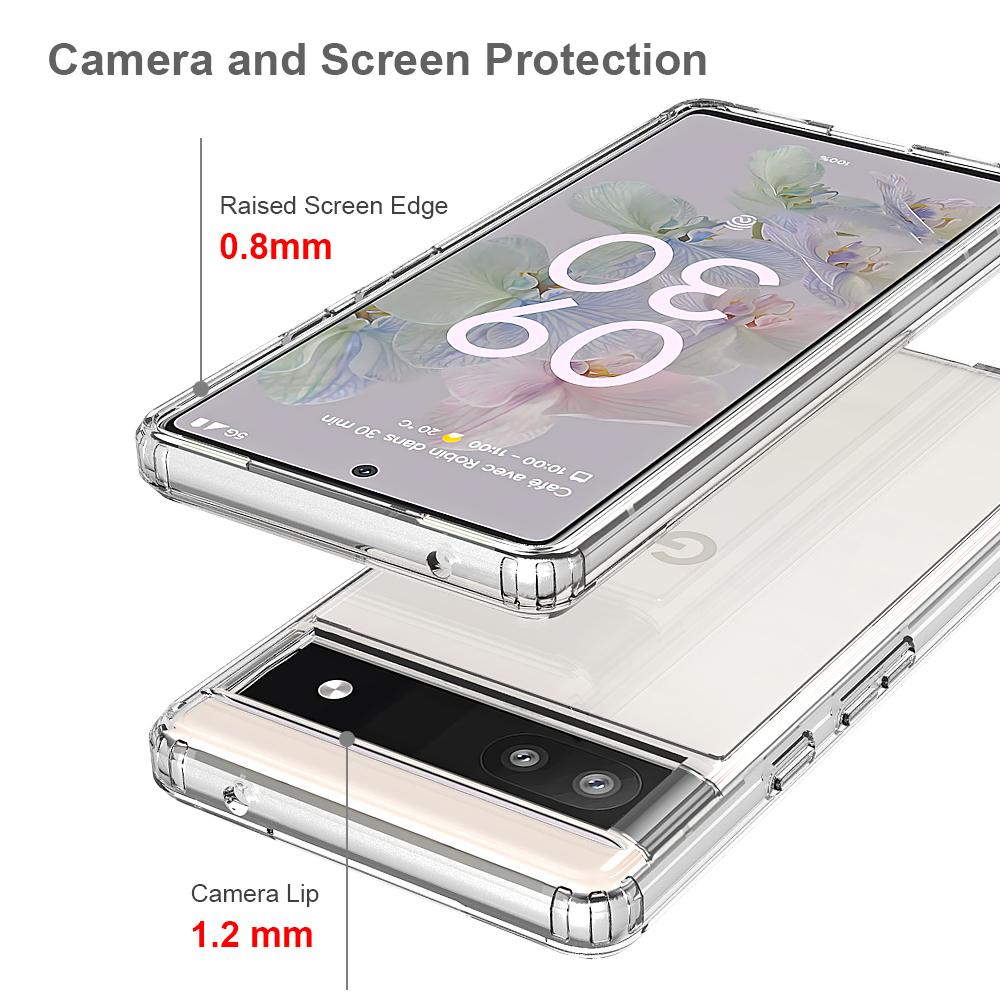Transparent Phone Case for Google Pixel 9 8 7 6 Pro XL 8 7 6 Pro Funda Capa Light-weight TPU/PC Shockproof Cover For Pixel 5 5A 6A 7A 8A 9A
