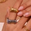 MamacitaSlay Unique Stainless Steel Square Ring Party Design Waterproof Jewelry 2025 New Trendy Accessories High Quality Gift