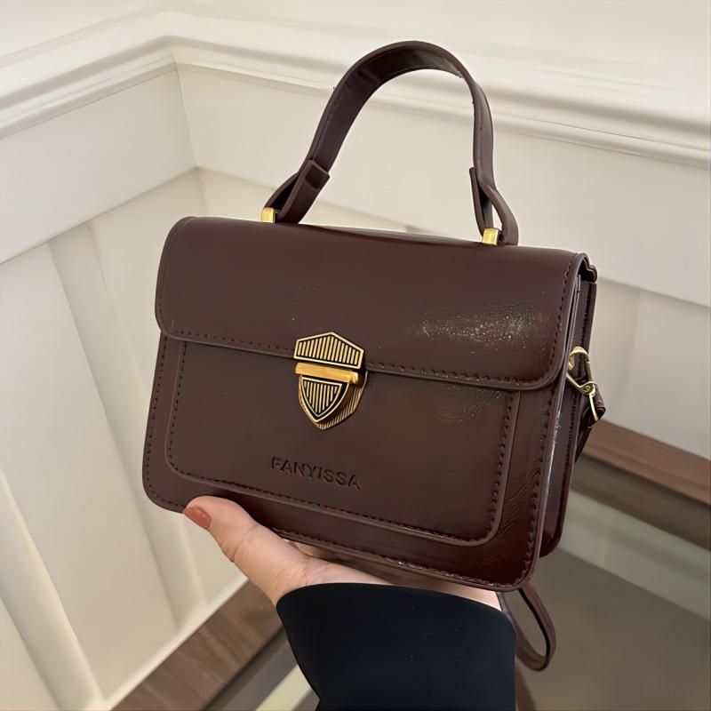 Portable Small Square Bag Women's 2025 Retro Women's Bag New Popular High-end Textured Messenger Bag Single Shoulder Fashion Bag