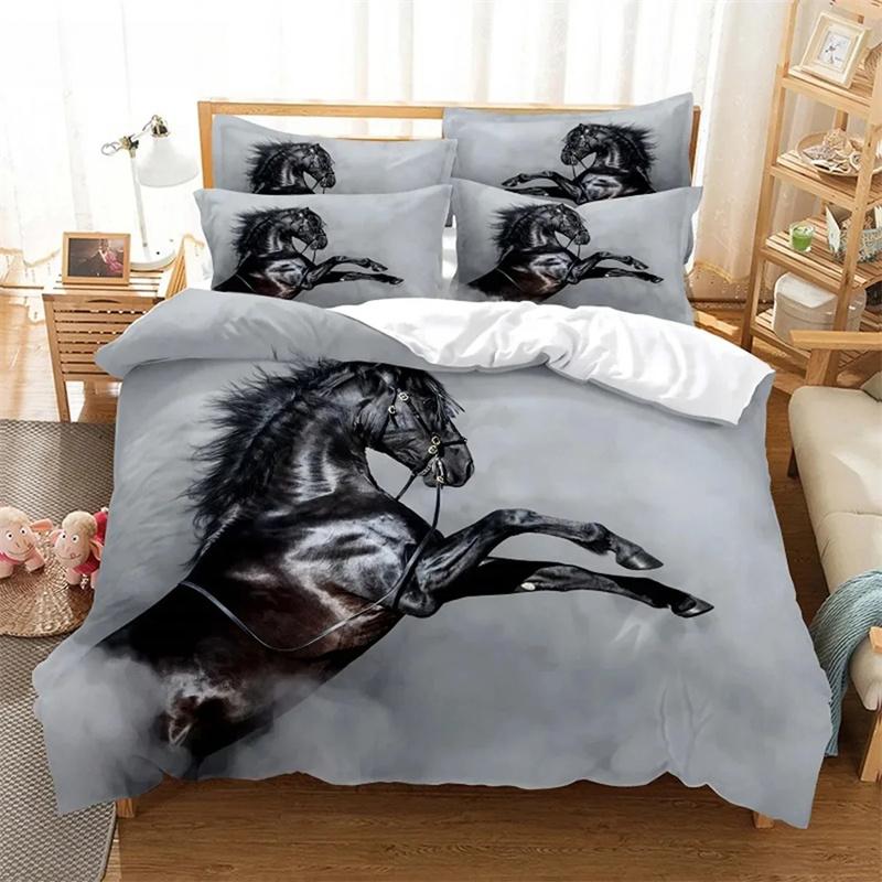 Couple Horse Bedding Set Duvet Cover Set 3d Bedding Digital Printing Bed Linen Queen Size Bedding Set Fashion Design