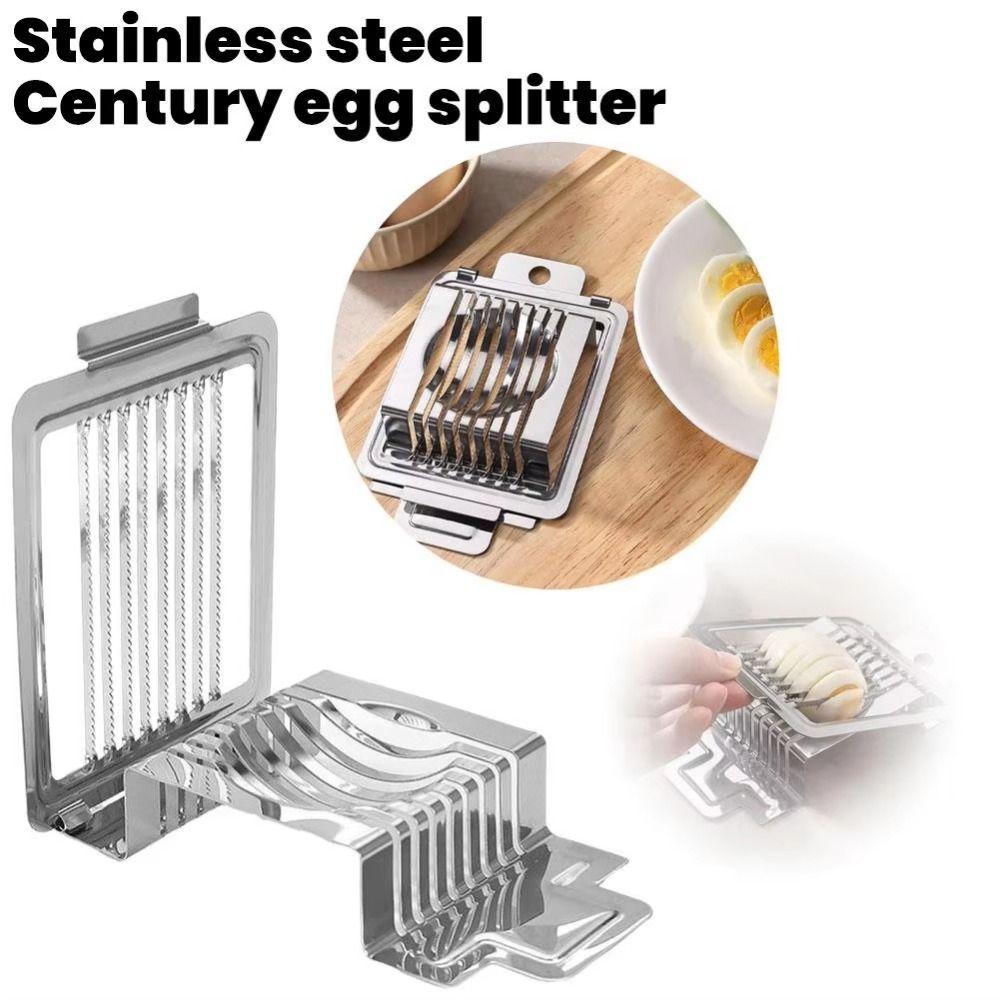 Stainless Steel Boiled Egg Slicer Heavy Duty Metal Sectioner Cutter Mold Fruit Cutter Kitchen