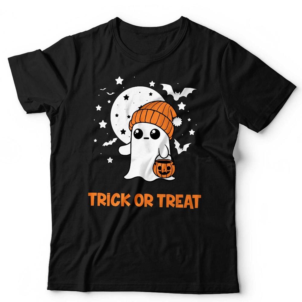 

Halloween Tshirt Tick Or Treat Ghost Unisex and Kids Cute Autumn Fall Adorable 3XL
