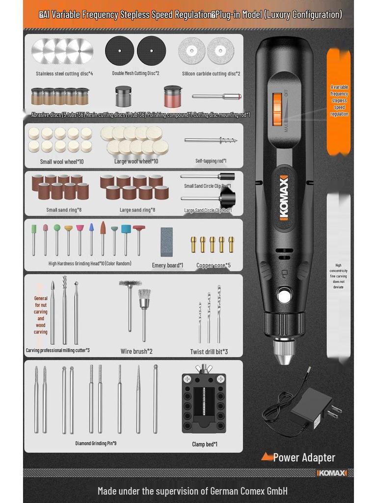 Handheld Electric Grinder & Polisher for Wood, Jadeite, Carving, and Cutting: Compact Electric Drill Tool