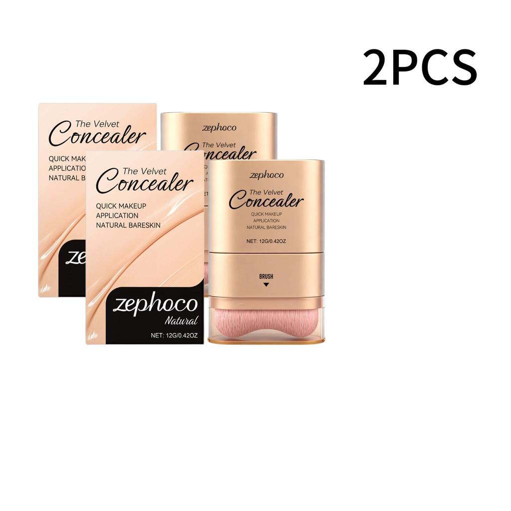 Zephoco Concealer Foundation Stick Natural Color Lightweight Hydrating Buildable Coverage For Daily Makeup Velvet Finish 1PC
