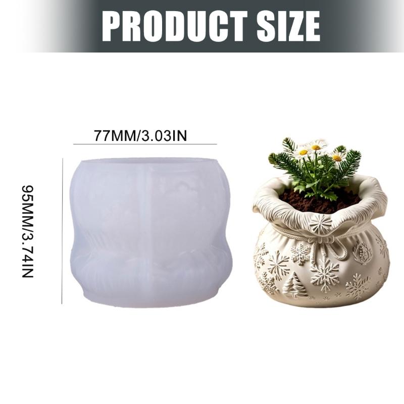 Flexible Silikon Glücksbeutel-Form Pflanzgefäßform für Harzkunst Beton Zementguss und Dekorative Kerzenbehälter