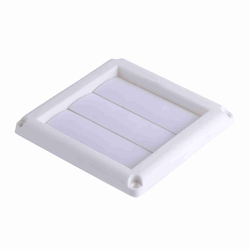 White Exhaust Vent Cover With Net Ventilation Grill Active Louver Dryer Outlet Cover  House Outside