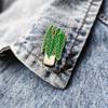 Creative Cartoon Potted Flower Enamel Brooch Badge Pastoral Green Leaf Brooch Suitable for Men and Women Hats Bags Clothes Gifts
