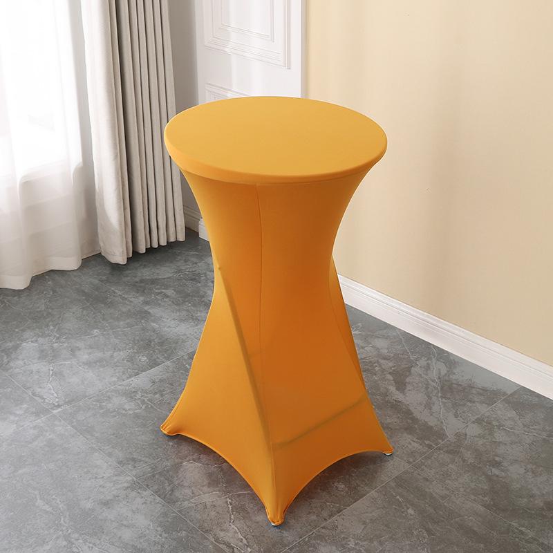 High-End Elastic Table Cover for Banquets & Weddings - Round Cocktail and Bar Skirt