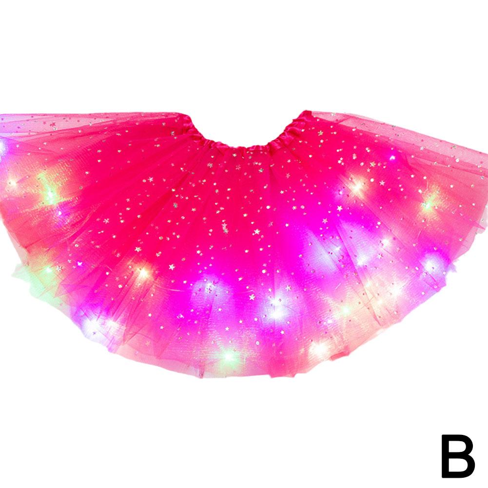 LED svítící světlo Děti Dívky Princezna Tutu Sukně Dětské Oblečení Svatba Párty Tanec Minisukně Kostým Cosplay LED Oblečení