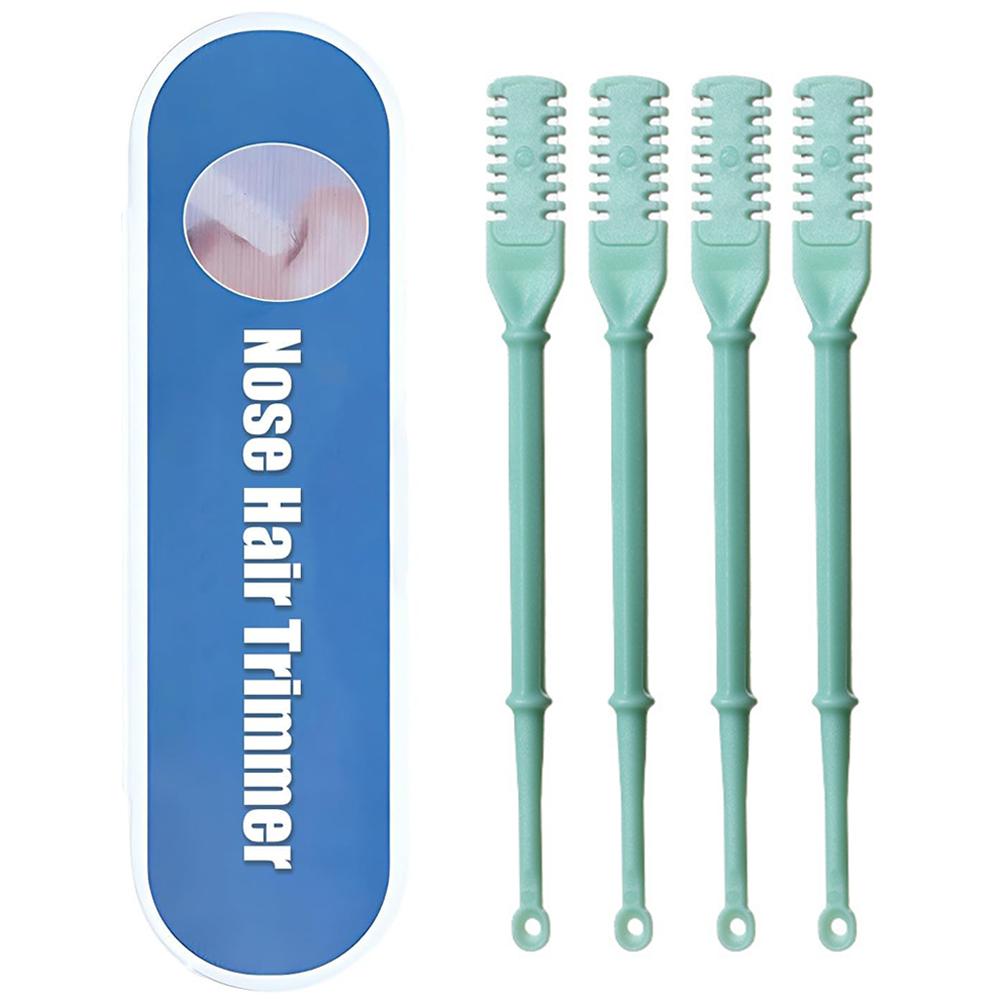 4Pcs/Set 2-in-1 Nose Hair Knife 360 Degree Rotating Nose /Ear Hair Trimmer Double Sided Blade Hair Trimmer Hair Removal