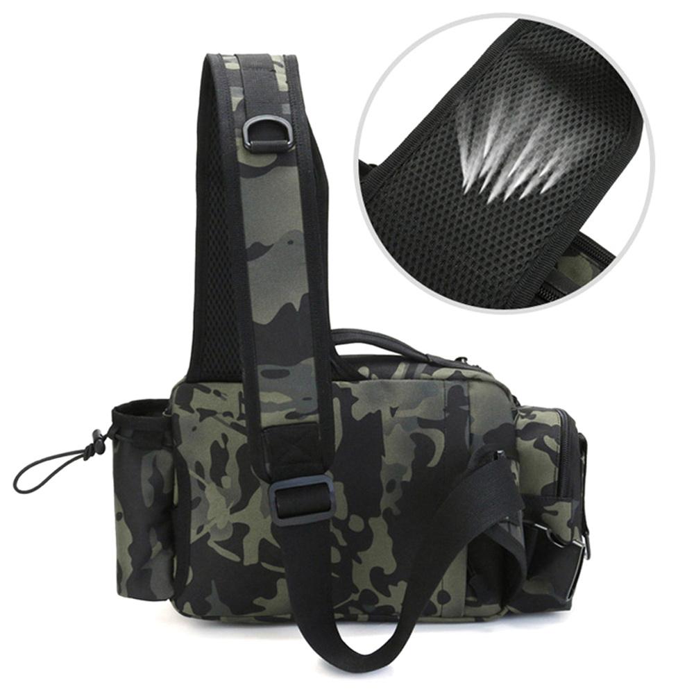 Multifunktionale Hüfttasche für den Außenbereich, Angeltasche für Angelköder, Angelzubehör, Umhängetasche mit einer Schulter