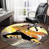 1pc Agatsuma Zenitsu  Carpet, Round Rug, Comfortable, Suitable for Entryways, Living Rooms, Office, And Bedrooms, Christmas Decoration