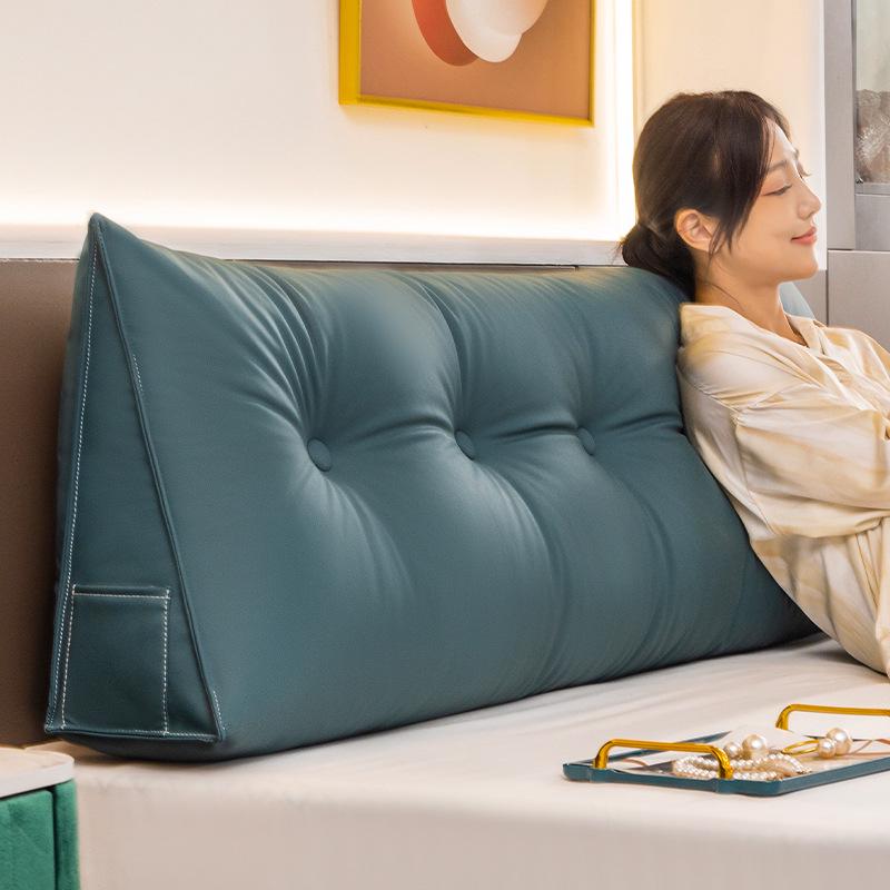 Luxury Triangle Headboard Cushion: Soft Upholstery for Bedroom, Lumbar Support, Bay Window, or Sofa