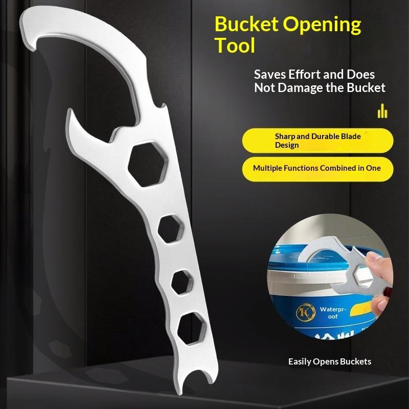 Multifunctional Metal Bucket Opener With Labor Saving Design And Hex Wrench Holes For Home Paint Can Use