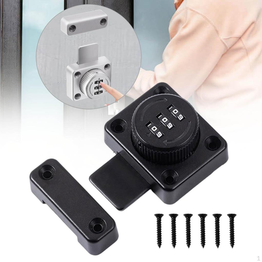 Knob Twist Hasp Lock Keyless Security for Cabinets And Doors with Combination