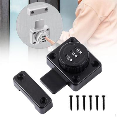 Knob Twist Hasp Lock Keyless Security for Cabinets And Doors with Combination