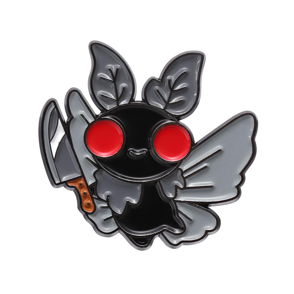 Gothic Horror Halloween Gift Lapel Pins Vampire Bat Mothman For Backpacks Punk Enamel Brooches For Briefcase Badges Accessories