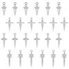 24Pcs 4 Styles 304 Stainless Steel Pendants Sword Charm Stainless Steel Color 23.5~30x9~13.5x1.5~2mm Hole: 1.4~2.5mm 6pcs/style