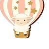 5 Pcs Hot Air Balloon Wall Decor with Cloud And Star Nursery Baby Shower Wall Art Boho Wooden Wall Hanging Sign for Bedroom Classroom Playroom