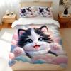 Digital Printing Three-Piece Cute Kitten Series Bedding 3D Boy Kit