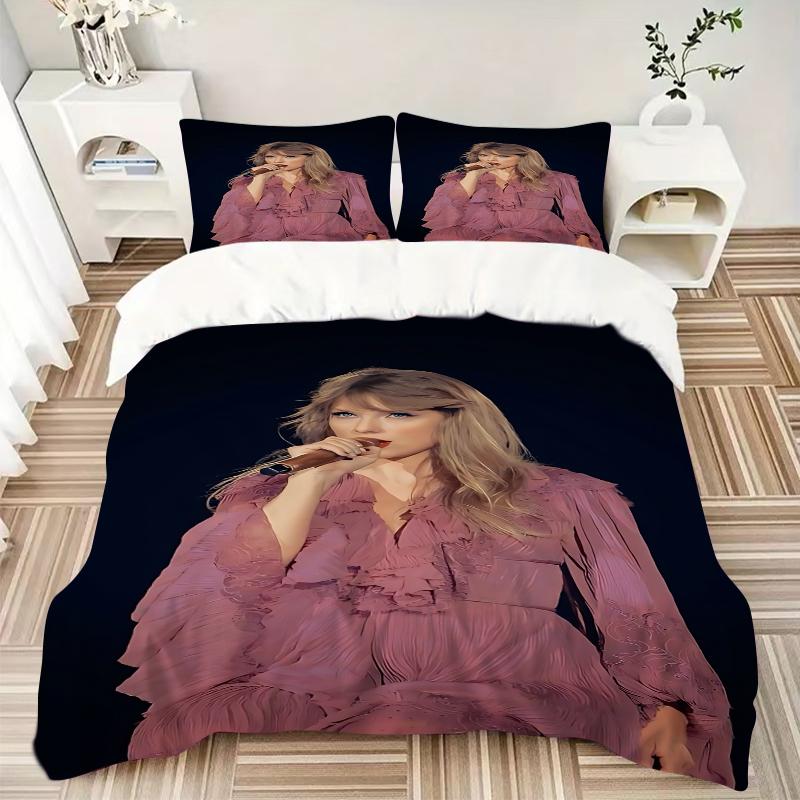 3-teilige Taylor Swift Performance Bettwäsche-Sets für alle Größen Neu 3D-gedruckte Tagesdecke Bettdecke Bettbezug Kissenbezug Schlafzimmerdekoration