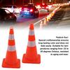 Traffic Safety Cones PVC Reflective Collar Square Base Multi-Purpose for Parking Lot Camping Kids Play Zone Car Protection
