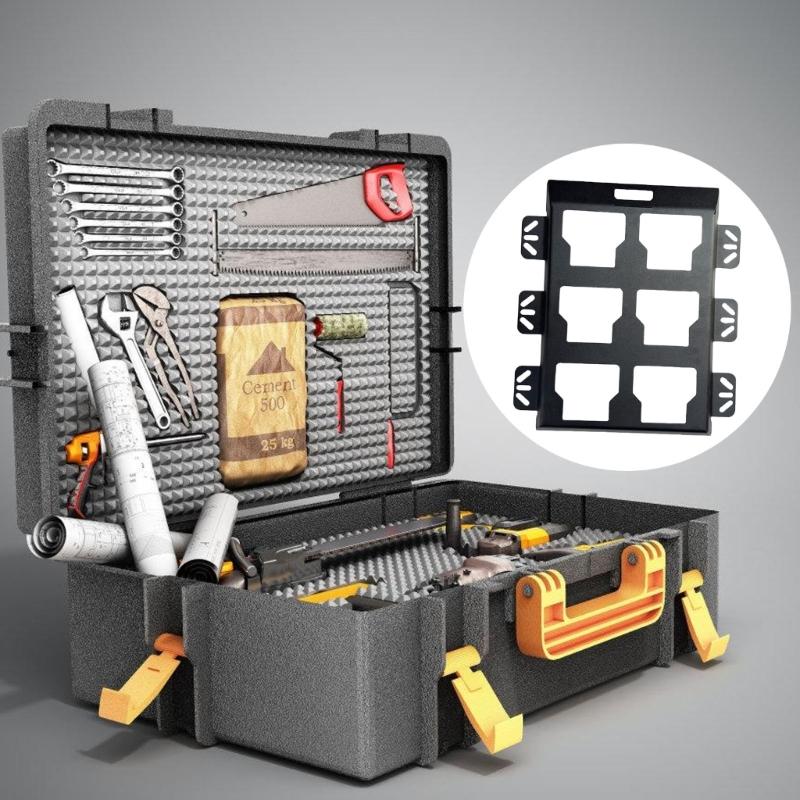Packouts Wall Mount Metal Mounting Base Storage Toolboxes on Wall or Floor Half Width Plate for Tool Organization